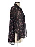 Hollister Floral Black Long Sleeve Blouse Size XS - photo 4