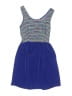 Peppermint 100% Polyester Color Block Blue Casual Dress Size XS - photo 1