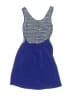 Peppermint 100% Polyester Color Block Blue Casual Dress Size XS - photo 2
