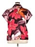 Estelle Floral Burgundy Short Sleeve Blouse Size 2X - photo 2