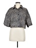 Shein 100% Polyester Animal Print Gray Short Sleeve Blouse Size 8 - 10 - photo 1