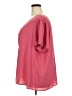 Ann Taylor LOFT 100% Polyester Pink Short Sleeve Blouse Size 26 - photo 5
