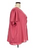 Ann Taylor LOFT 100% Polyester Pink Short Sleeve Blouse Size 26 - photo 4