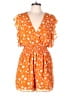 Slate & Willow 100% Polyester Polka Dots Orange Romper Size L - photo 1