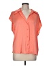 MNG Orange Short Sleeve Blouse Size 8 - photo 1