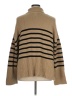 Gap 100% Cotton Stripes Tan Turtleneck Sweater Size XL (tall) - photo 2