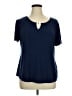 Notations Blue Short Sleeve Top Size XL - photo 1
