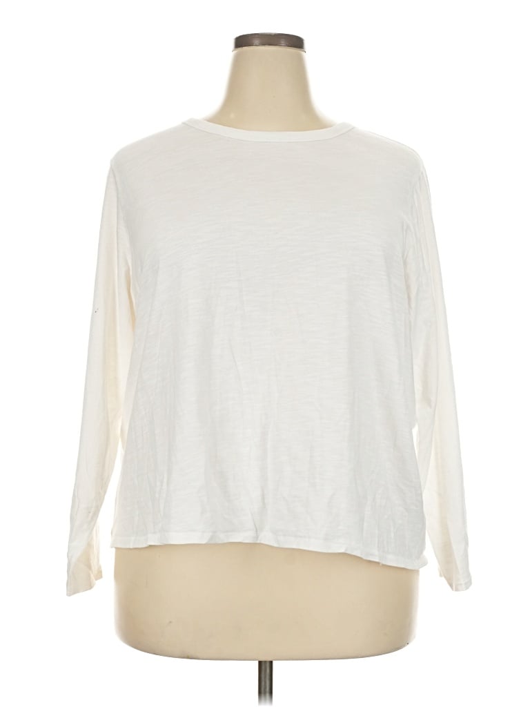 Pre-owned Old Navy 3/4 Sleeve T-shirt In Ivory