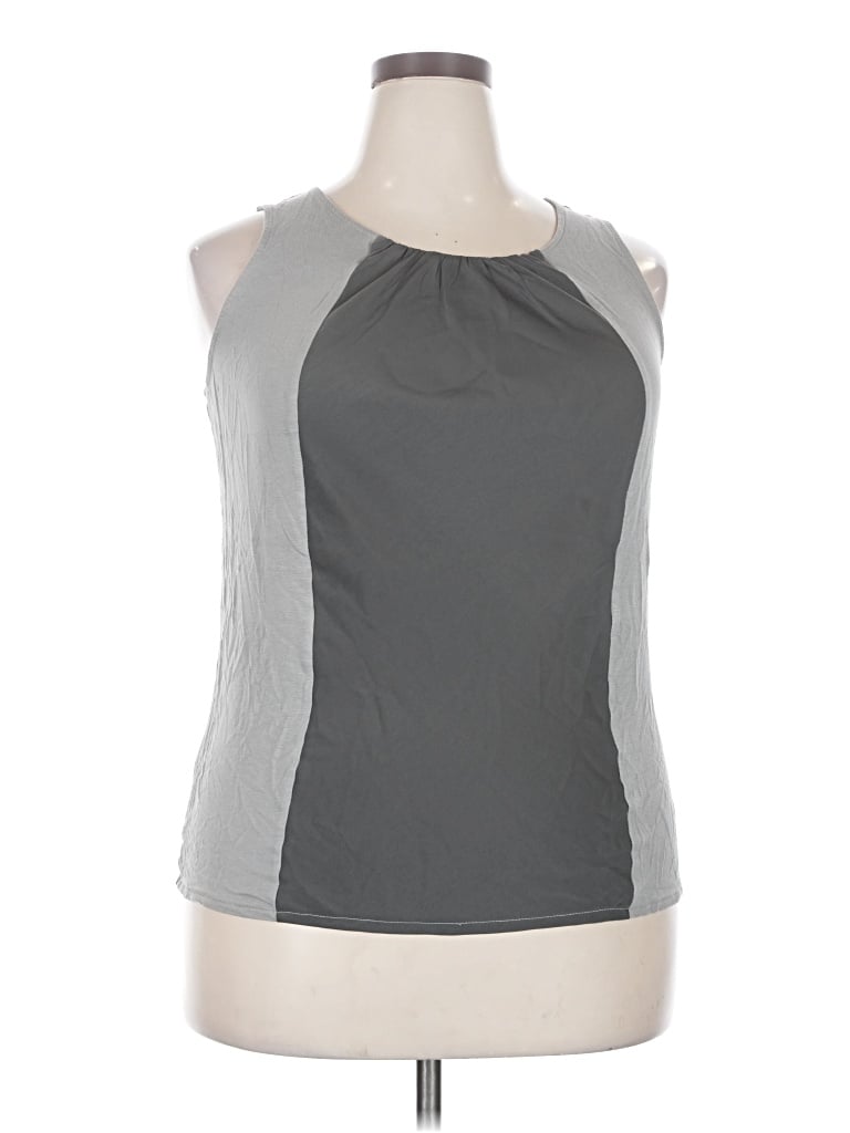 Pre-owned Merona Sleeveless Top Gray Halter Neckline Tops