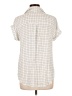 Hem & Thread 100% Rayon Ivory Short Sleeve Blouse Size L - photo 2