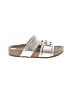 Sam Edelman 100% Leather Silver Sandals Size 8 - photo 1