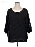 Nurture 100% Cotton Black 3/4 Sleeve Blouse Size XL - photo 1