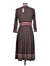 Max Studio Print Brown Casual Dress Size L - photo 2