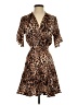 ALLSAINTS 100% Polyester Animal Print Brown Casual Dress Size 0 - photo 1
