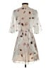BCBGMAXAZRIA 100% Silk Floral Gray Cocktail Dress Size 0 - photo 2