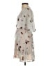 BCBGMAXAZRIA 100% Silk Floral Gray Cocktail Dress Size 0 - photo 5