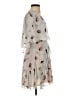 BCBGMAXAZRIA 100% Silk Floral Gray Cocktail Dress Size 0 - photo 4