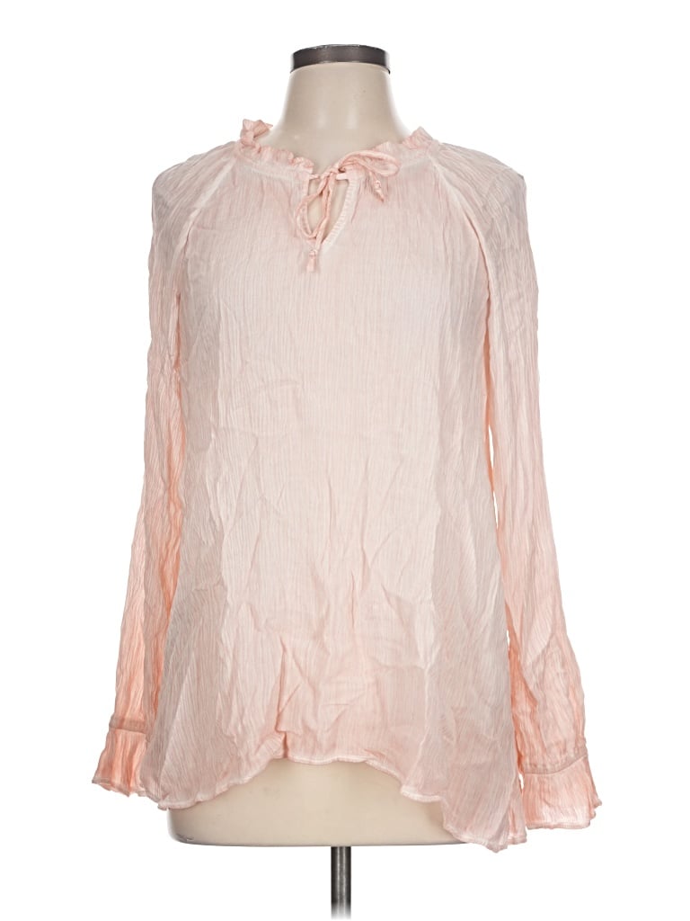 Pre-owned Wonderly Long Sleeve Blouse In Pink