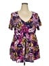 Torrid Purple Short Sleeve Blouse Size 2X (2) - photo 1