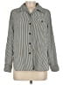 TR Bentley 100% Polyester Stripes Black Gray Long Sleeve Blouse Size M - photo 1