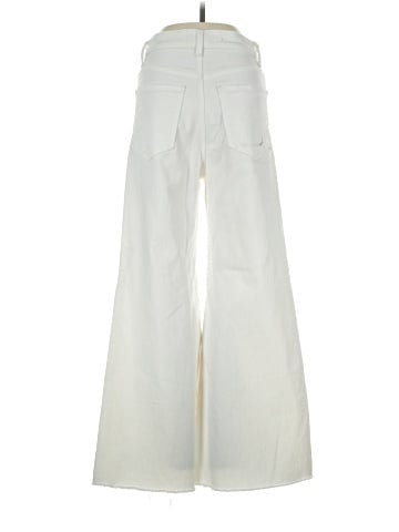 Madewell Flared Wide-Leg Crop Jeans in Pure White (view 2)