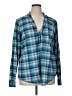 Gap Plaid Teal Long Sleeve Blouse Size XL (tall) - photo 1