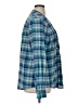 Gap Plaid Teal Long Sleeve Blouse Size XL (tall) - photo 4