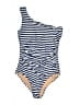 J.Crew Stripes Blue One Piece Swimsuit Size 10 - photo 1