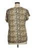 Jaclyn Smith Animal Print Gold Short Sleeve Blouse Size XL - photo 2