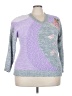 Sheridan Square 100% Acrylic Floral Purple Pullover Sweater Size 22 - photo 1