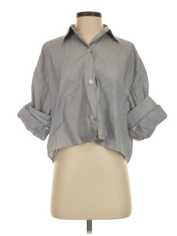 WAYF 3/4 Sleeve Button-Down Shirt (view 1)