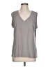 Garnet Hill Gray Sleeveless Top Size L - photo 1