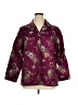 Chico's 100% Rayon Floral Burgundy Jacket Size XL (3) - photo 1