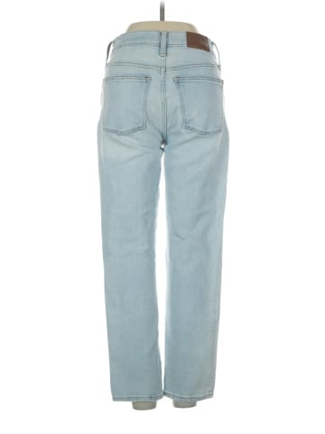 Madewell Mid-Rise Classic Straight Jeans in Wellingford Wash: Knee-Rip Edition (view 2)