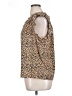 On 34th 100% Polyester Animal Print Tan Short Sleeve Blouse Size XL - photo 5