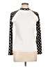 Ili Shop Polka Dots White Long Sleeve Turtleneck Size L - photo 1