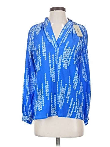 Tucker Long Sleeve Silk Top (view 1)