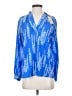 Tucker 100% Silk Blue Long Sleeve Silk Top Size XS - photo 1