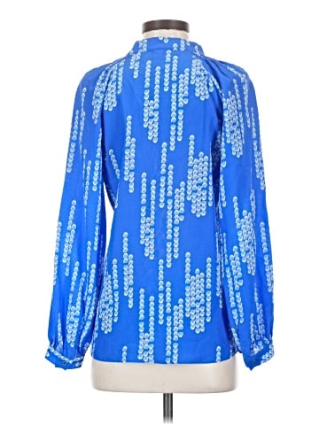 Tucker Long Sleeve Silk Top (view 2)