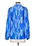 Tucker 100% Silk Blue Long Sleeve Silk Top Size XS - photo 2