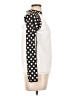 Ili Shop Polka Dots White Long Sleeve Turtleneck Size L - photo 4