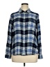 Caslon 100% Rayon Plaid Blue Long Sleeve Button-Down Shirt Size XL - photo 1
