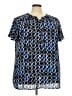Apt. 9 100% Polyester Blue Short Sleeve Blouse Size 3X - photo 1