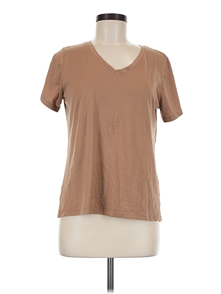 Pre-owned Time And Tru Short Sleeve T-shirt In Brown