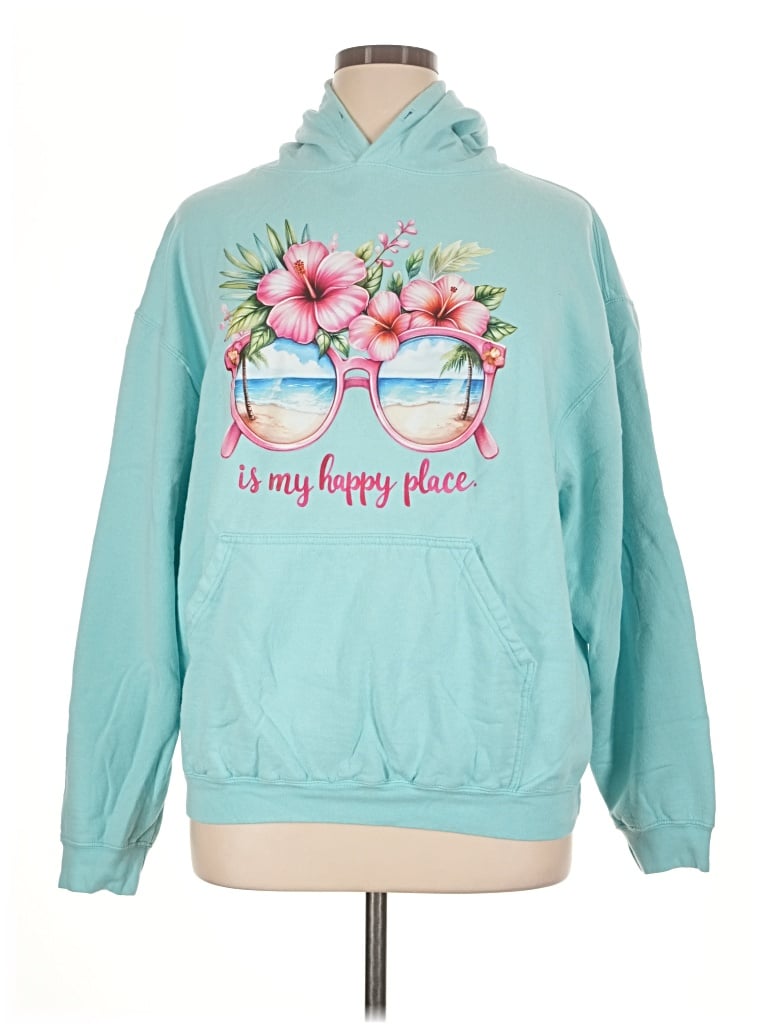 Pre-owned Tultex Pullover Hoodie In Teal