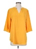 Your Style 100% Polyester Yellow 3/4 Sleeve Blouse Size S - photo 1