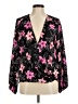 INC International Concepts 100% Polyester Black Long Sleeve Blouse Size M - photo 1