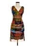 Elana Kattan 100% Polyamide Tie-dye Orange Brown Cocktail Dress Size M - photo 1