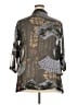 Citron Print Black 3/4 Sleeve Button-Down Shirt Size 2X - photo 2