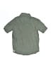 CRAFT + FLOW 100% Rayon Stripes Green Short Sleeve Button-Down Shirt Size 6 - photo 2